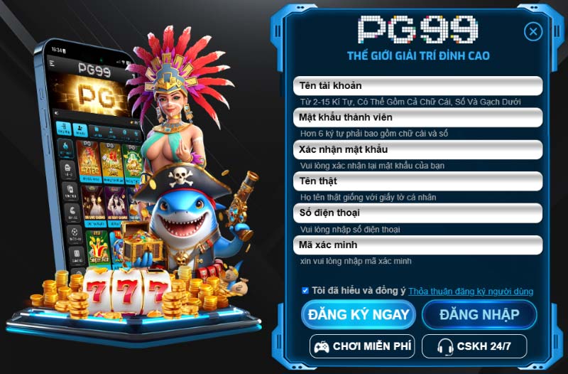 Điền thông tin theo mẫu đăng ký PG99 mới nhất